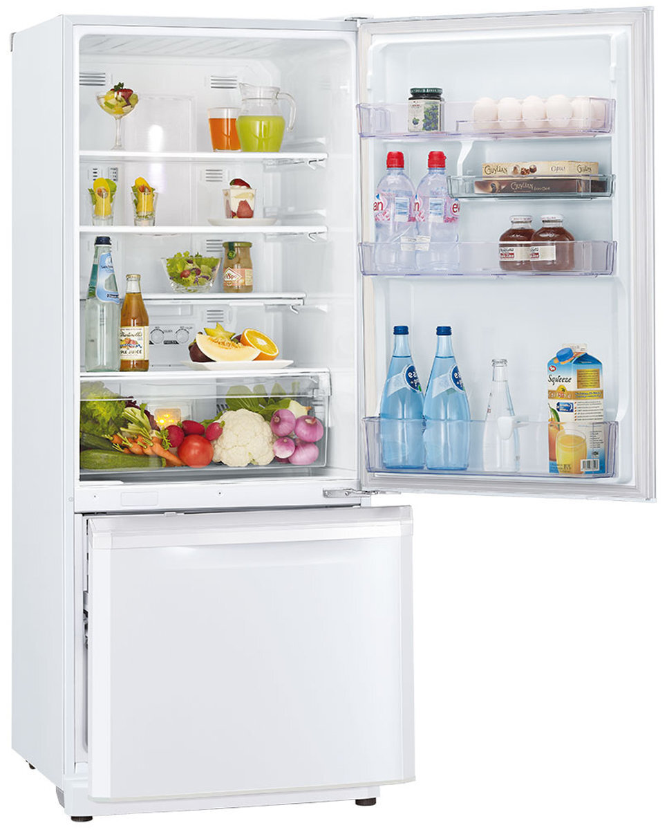 Mitsubishi MR-BF325EK-W-A 325L Bottom Mount Fridge hero image