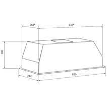Glem Gas 85cm Black Stainless Steel Offboard Undermount Rangehood GQA85UCN hero image
