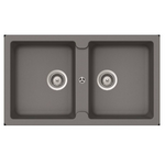 Abey Schock Typos N200 Double Bowl Sink with No Taphole - Croma TN200CR-NTH hero image