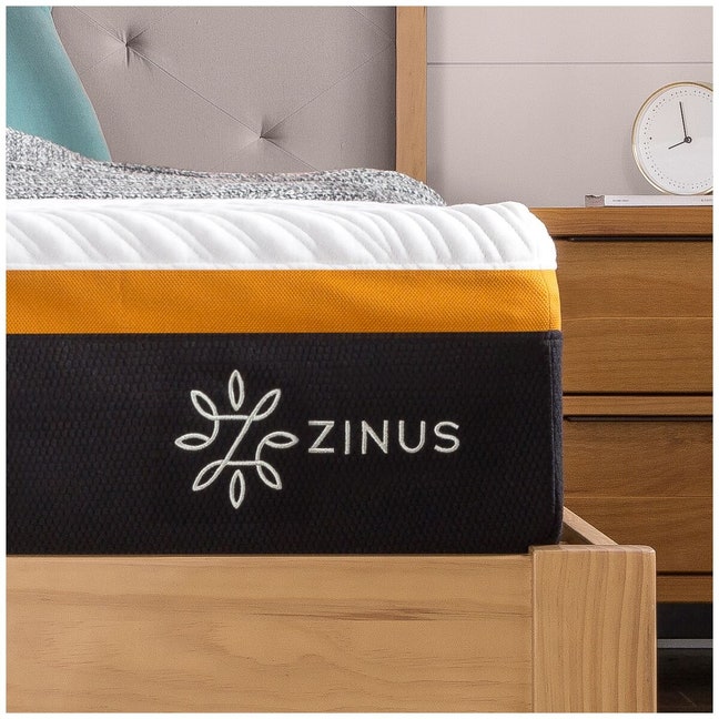 Futon Spring Zinus Essential 25cm Hybrid Mattress with Pocket Spring 3 Zone Memory ...