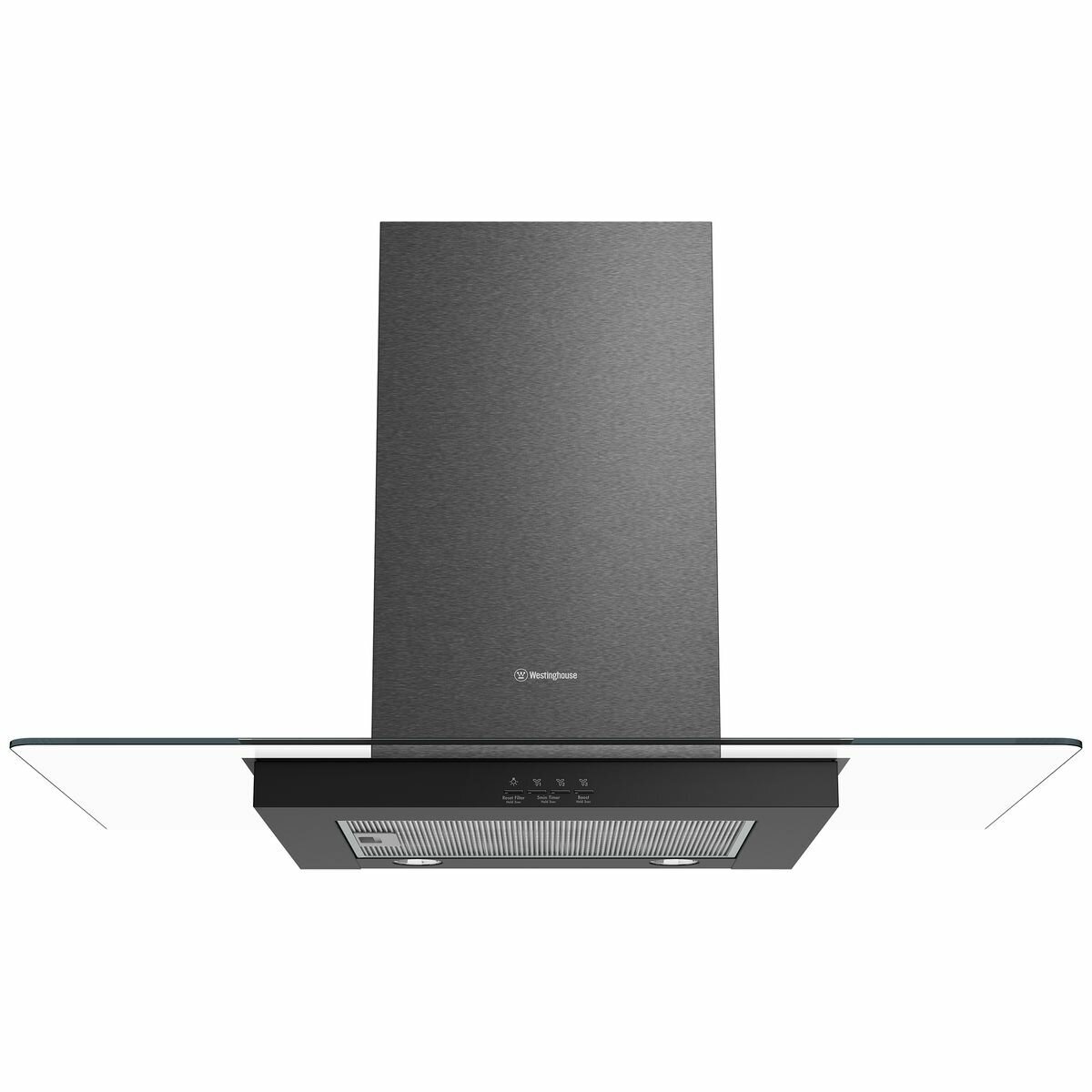 Dark stainless steel range hood discount