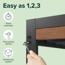 Zinus Kai Queen Metal and Bamboo Bed Frame Black AU-FBOBH2ZC-35Q hero image