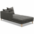 Kalona KYOTO Left Facing Extended Chaise Sofa Pewter WS-205-LCS-VILA-27 image NaN