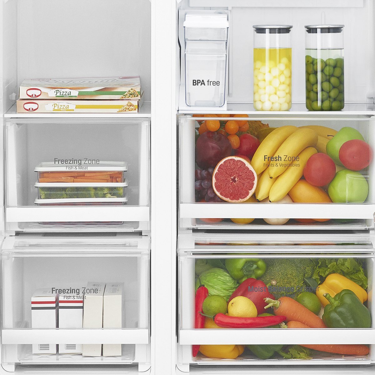 Lg 668l side by deals side fridge freezer