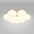 CTO Lighting Cloudesley Medium Chandelier Light - Satin Brass with Opal Glass CLOCHMSBGO image NaN