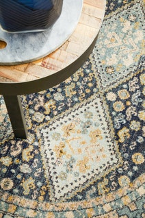 Rug Culture Legacy Small Multi-coloured Rug 150X150CM - LEG-857-NAVY-150X150 hero image