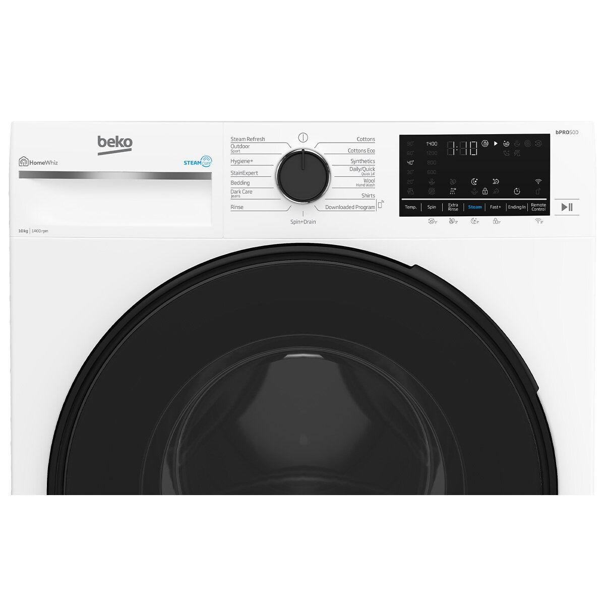 Beko 10kg Front Load Washing Machine with Wi-Fi and Steam BFLB1020W hero image