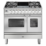 ILVE Professional Plus Series 90cm Dual Fuel Induction Double Oven with Milano Knobs PD09IDWE3SS hero image