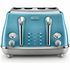 DeLonghi Icona Capitals Four Slice Toaster Lisbon Azure CTOC4003AZ image NaN