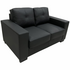 SILC Global Bari Two Seater PU Sofa Black 21001001 image NaN