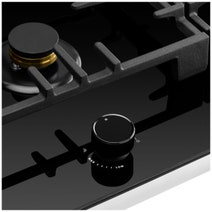 Omega 90cm Natural Gas Cooktop with Wok Burner Ceramic Glass Black OCGG905WB hero image