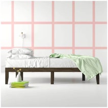 Zinus Queen Moiz Timber Wood Bed Base Dark Brown AU-RWPBD-14Q hero image