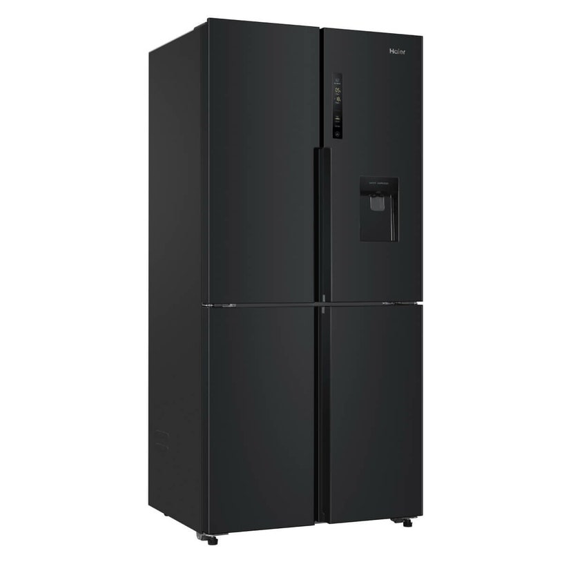Haier 463L Quad Door Frost Free Fridge with Water Dispenser Black