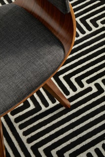 Rug Culture York Oversize Black & Natural Rug 400X300CM - YRK-CIND-GLD-400X300 hero image
