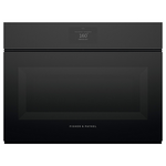 Fisher & Paykel 60cm Series 9 Minimal Handleless Compact Combi-Microwave Oven Black Glass OM60NMTNB1 hero image