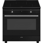 Smeg 90cm Black Induction Upright Oven/Stove CX91IMBL hero image