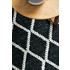 Rug Culture Huxley Extra Large Black & Off White Rug 320X230CM - HU-BLK-320230 image NaN