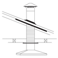 Abey RHVS6 Vertical Steel Roof Ducting Kit 150mm