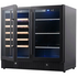 KingsBottle 34 Bottle Dual Zone Under Bench Wine Fridge KB190BW-BLK image NaN