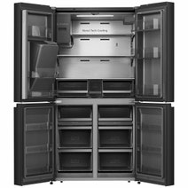Hisense 585L French Door Fridge Black Steel with Dark Interior HRCD585BWB hero image