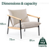 Zinus Accent Chair Light White AU-USHSL5ZC-31B image NaN