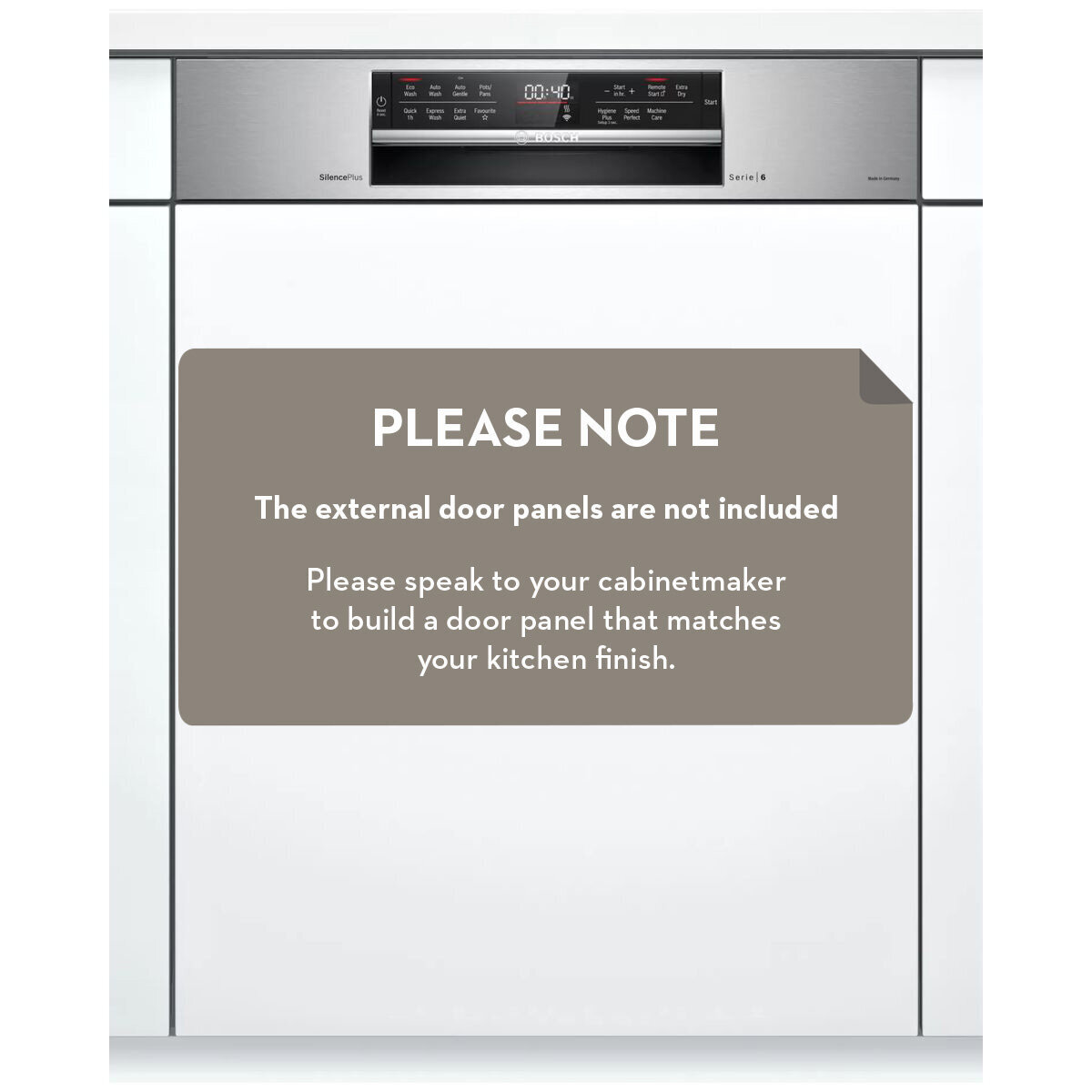 Bosch 60cm Series 6 Semi-Integrated Dishwasher SMI6HCS01A hero image