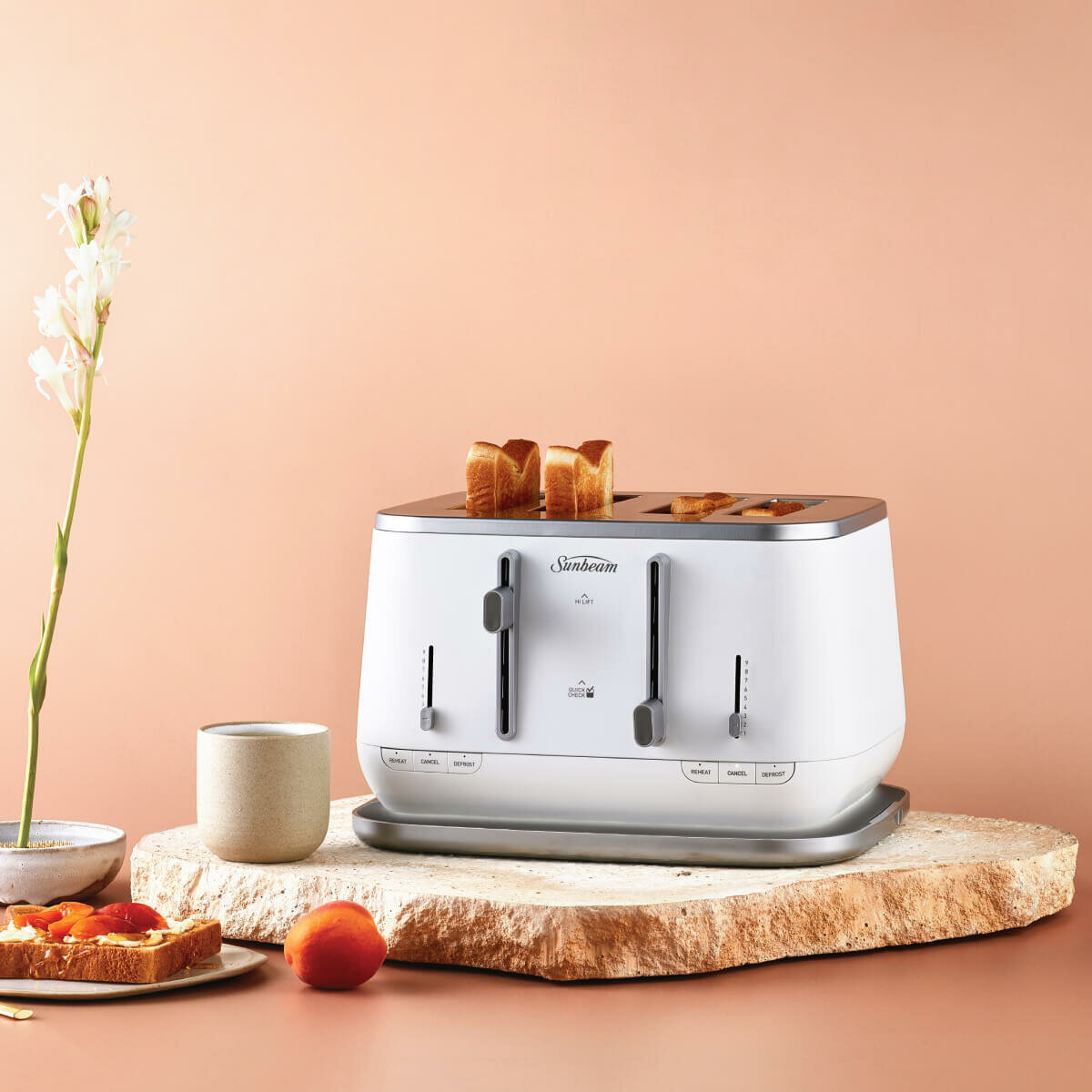 Sunbeam Kyoto City Collection 4 Slice Toaster White TAM8004WH hero image