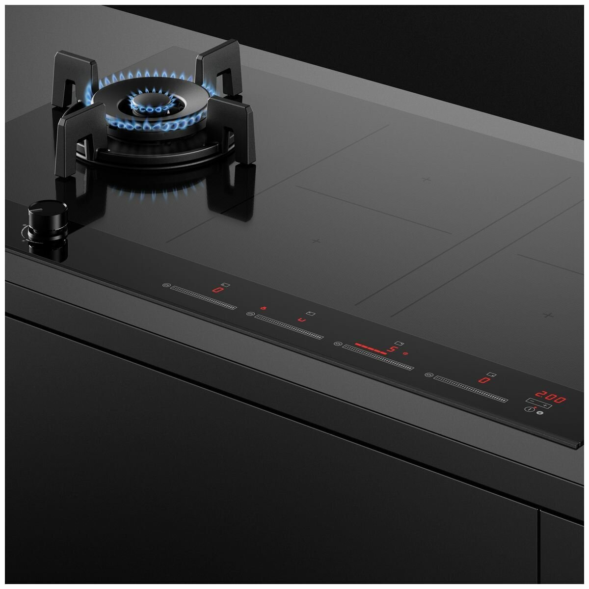 Fisher & Paykel Series 9 90cm Natural Gas Wok Burner and Induction Cooktop CGI905DNGTB4 hero image