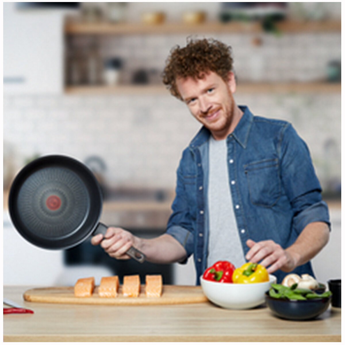 Tefal Unlimited Induction Non-Stick Three Piece Frypan Cookware Set G2559123 hero image