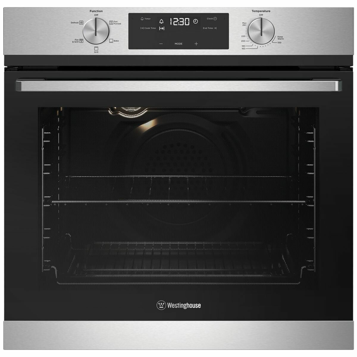 Westinghouse 60cm Stainless Steel Natural Gas Oven with Integrated