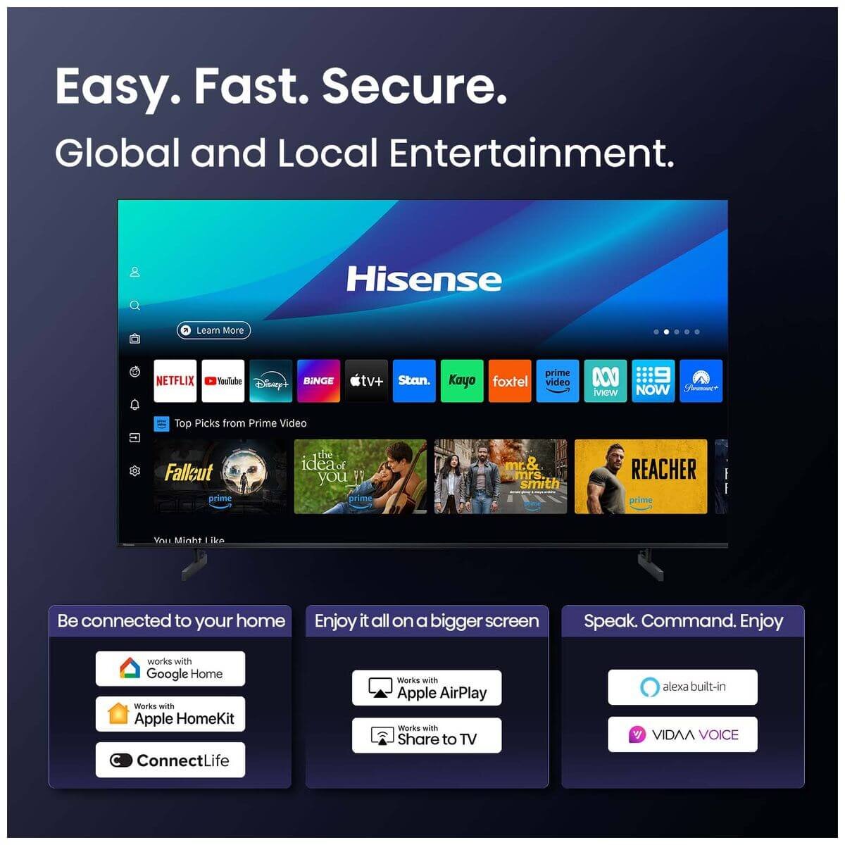 Hisense 55 Inch U6QAU PRO ULED Mini-LED TV 55U6QAU-PRO [2025] hero image