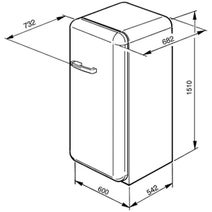 Smeg FAB28RUJ1 256L Retro Style Top Mount Fridge hero image