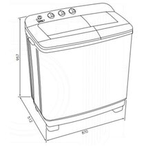Euromaid 8kg Twin Tub Washing Machine ETTW800 hero image