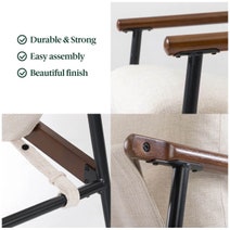 Zinus Wood and Metal Frame Armchair with Foam Cushion AU-USHSL4ZC-31B hero image