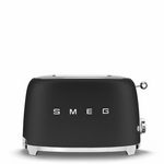 Smeg Retro 50's Style 2 Slice Toaster Matte Black TSF01BLMAU hero image