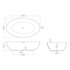 Claybrook Ellipse 1800 Freestanding Bath - Dover White 3347000155 image NaN