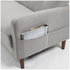 Zinus Adair Modern 3 Seater Sofa with Armrest Pockets Light Grey AU-AD-LG-3P image NaN