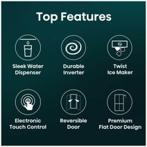 Hisense 415L Bottom Mount Fridge with Water Dispenser Stainless Steel HRBM419SW hero image