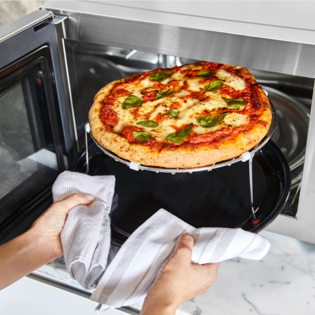Panasonic 34L 4-in-1 Air Fry Convection Stainless Steel Microwave NN-CD88QSQPQ hero image
