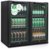 Husky 173L Eco Double Door Back Bar Drinks Chiller Black C2HECO840BKAU image NaN