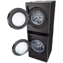 LG WashTower 19/10kg All-In-One Stacked Washer Dryer Black WWT-1910BX hero image