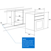 Westinghouse 60cm Built-In Natural Gas Oven with Separate Electric Grill WVG655SCNG hero image