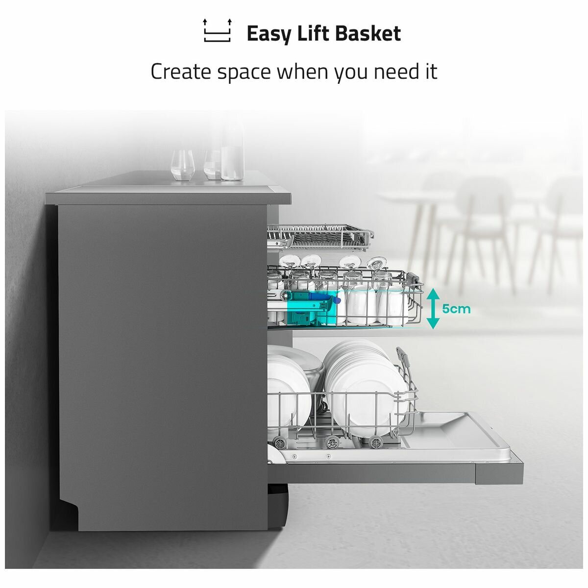 Hisense 60cm Freestanding Stainless Steel Dishwasher HSCM15FS hero image