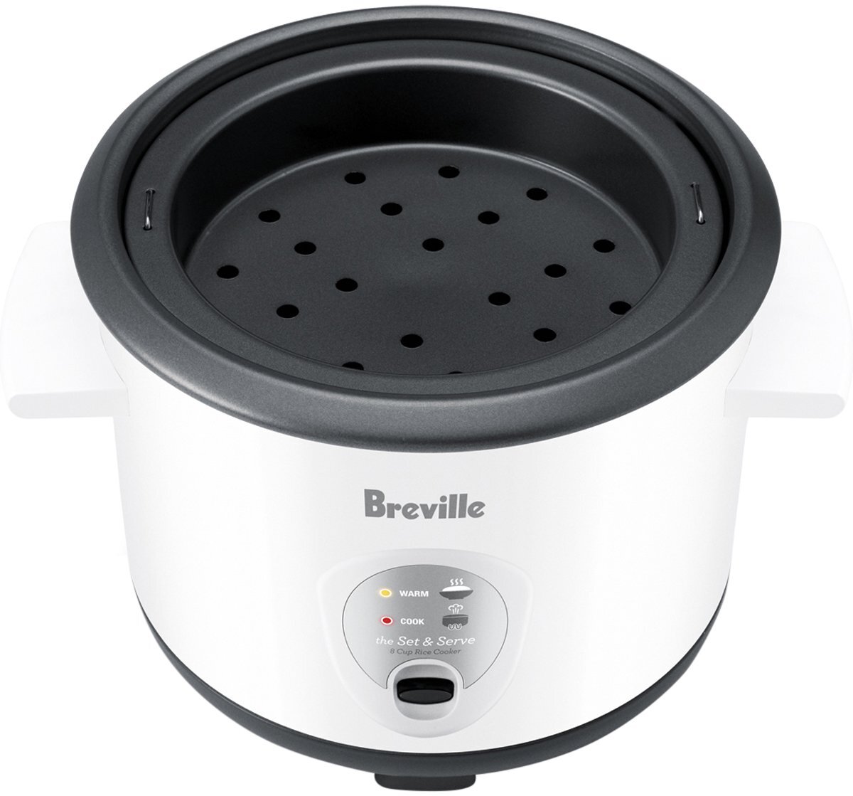 Breville BRC200 rice cooker steaming tray setup