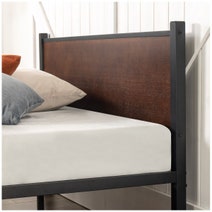 Zinus Double Tucker Bed Frame Metal & Bamboo Base Brown AU-FBOBH2-14D hero image