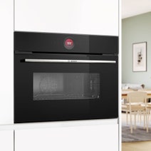 Bosch Series 8 Built-In Black Compact Oven with Microwave Function CMG7241B1A hero image