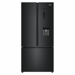 Haier 489L French Door Frost Free Fridge with Water Dispenser Black HRF520FHC hero image