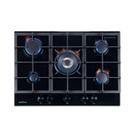 Brohn 70cm Gas Cooktop 5 Burners Black Glass BRG7000BLK hero image