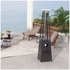Havana Outdoors Steel Gas Pyramid Patio Garden Outdoor Heater Black Stainless Steel 10004936 image NaN