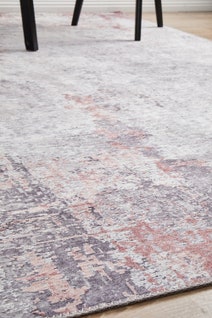Rug Culture Illusions Medium Silver & Blush Rug 220X150CM - ILU156BLUSH220X150 hero image